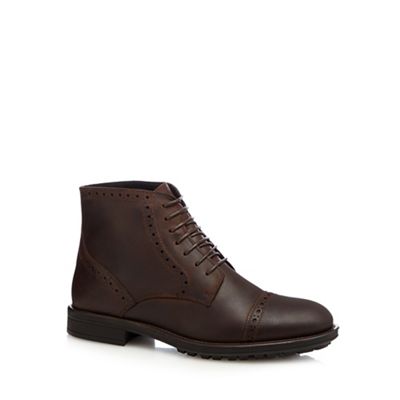 Mantaray Tan leather ankle brogues